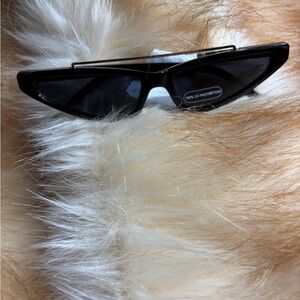 Fashion Nova Black Sunglasses with Gold Detail